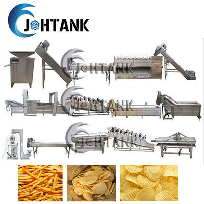 100kg/H আলু চিপস উত্পাদন লাইন স্টেইনলেস স্টীল 304